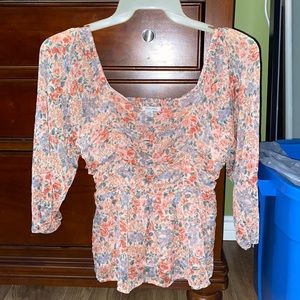 American Eagle Floral Blouse